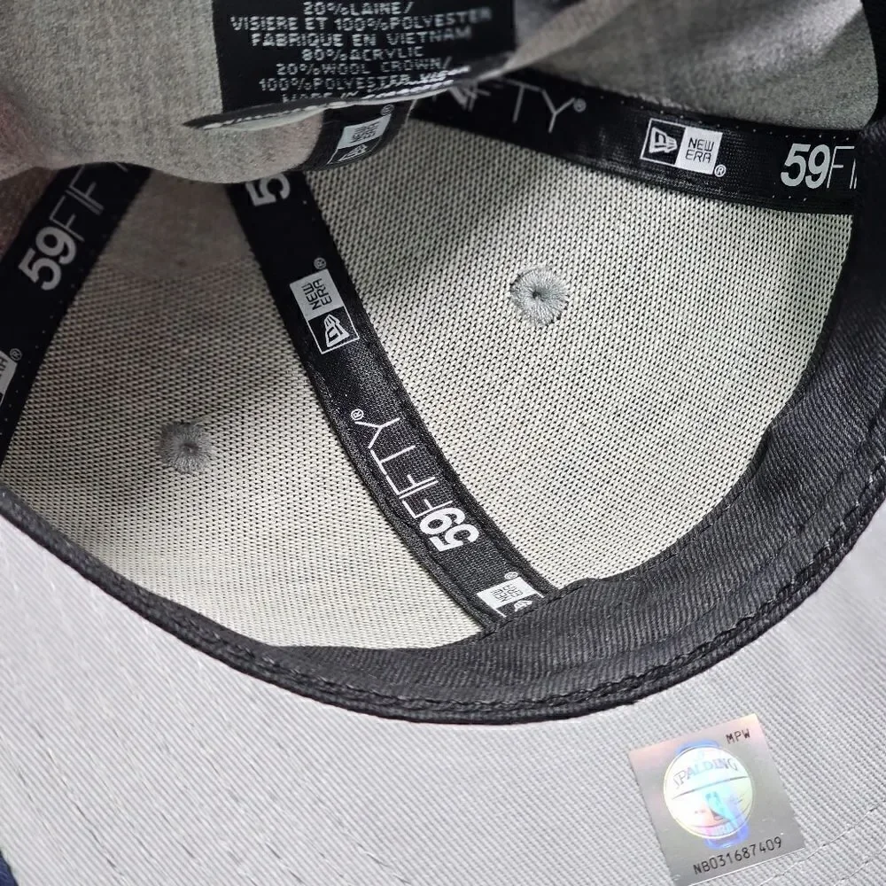New Era New Orleans Pelicans Hat Low Crown Hat Grey Blue Fitted 7 1/8 NBA Cap